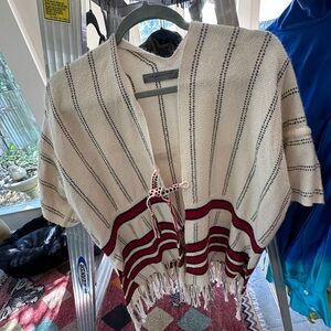 Raquel Allegra Cream Knit Cardigan with Black Stripe Detail